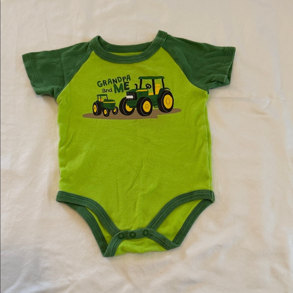 John Deere Green Baby Outfit